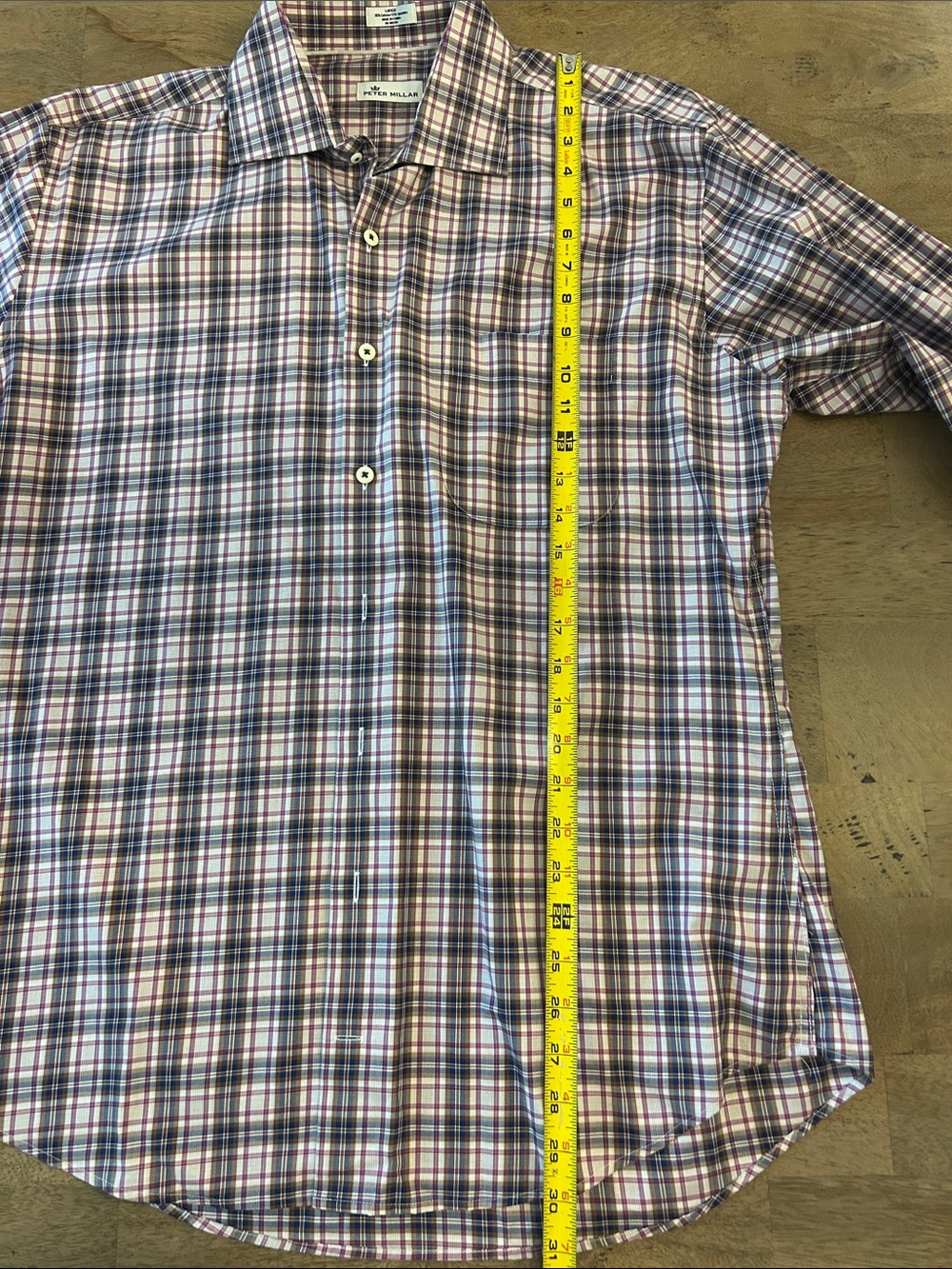 Peter Millar Men's Plaid Button-Down Shirt Size L - Picture 5 of 5